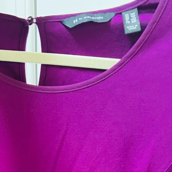 Stunning purple Halston dress size 14P - Picture 6 of 6